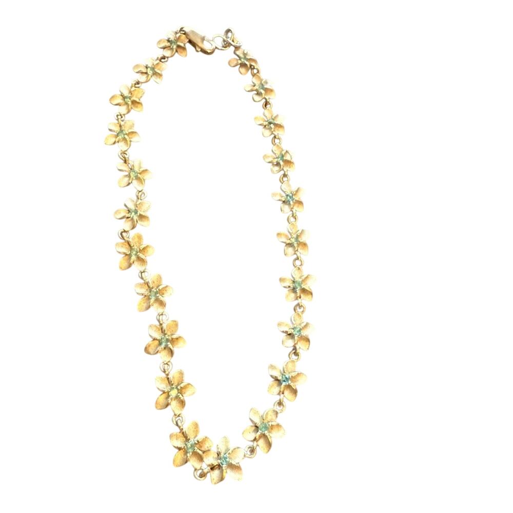 925 Sterling Silver Flower Ankle Bracelet